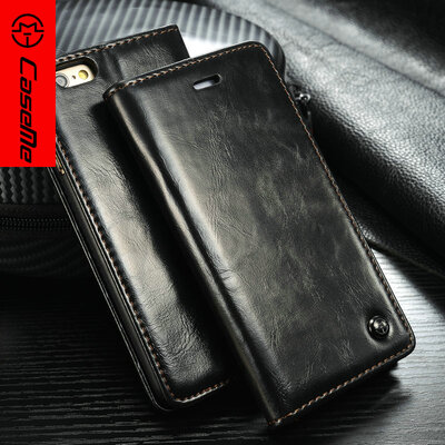 

Luxury Original CaseMe Leather Magnet Flip Case For iPhone 6 6s Unique Magnet Design case For iPhone6 6S 47 " with free gift