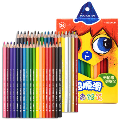 

Marco 1550-36CB 36 color smooth core color pencil / color pen / color lead paper box