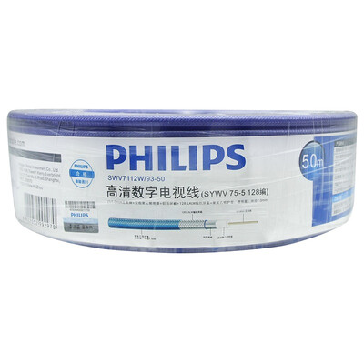 

Philips (PHILIPS) SWV7112 / 93 1000MHz digital cable TV line 128 high density weave 50 meters transparent blue