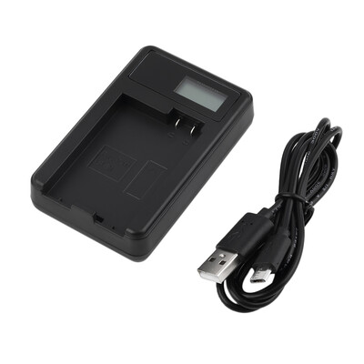 

USB Rechargeable LCD Display Battery Black Charger for Canon LP-E8