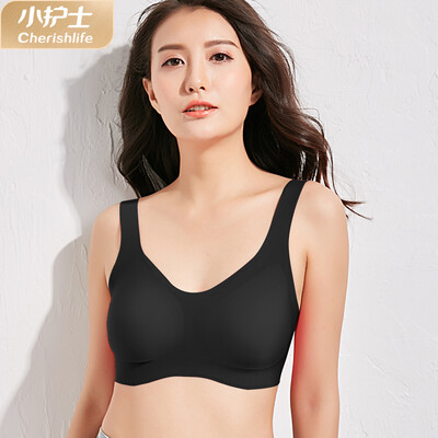

Little nurse no steel ring bra comfortable seamless sports underwear no binding sleep bra ladies bra WXB014 rose red 70S