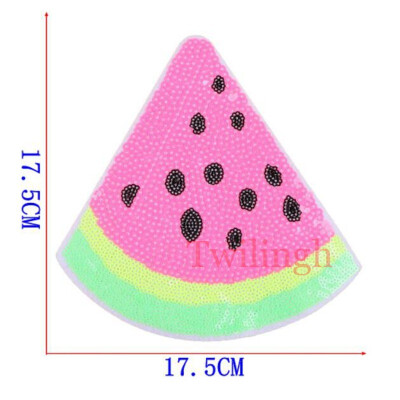 

twilingh Patches Sewing Iron-On Accessories Big Fruit Embroidered Sequined Patches For Clothing