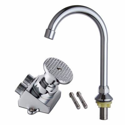 

BaiDaiMoDeng Copper Faucet Basin Floor Mount Pedal Hospital Medical Laboratory Foot Switch Tap