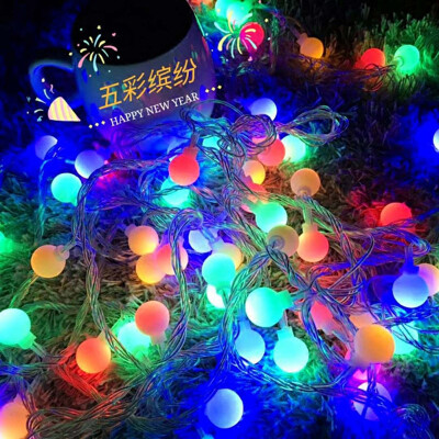 

Jingtang small round ball battery lanterns holiday wedding decoration string lights color battery models 4 meters 20 balls easy to use