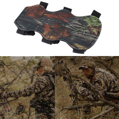 

Archery Bow Arm Guard Protection Forearm Safe 3-Strap Camo Leather New