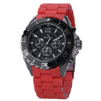 

Mens Sports Watch PU Wristwatch Luxury Quartz V6 Watches Multiple Time Zone Military Watch Shock Resistance Colck V202