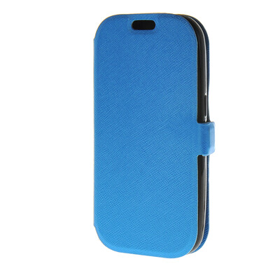 

MOONCASE Cross pattern Flip Pouch Leather Wallet Slim Stand чехол для Samsung Galaxy Ace 4 SM-G357 SM-G357FZ Blue