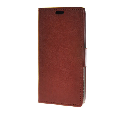 

MOONCASE Leather Wallet Flip Card Slot Pouch with Kickstand Shell Back Case Cover for Huawei Ascend Y520 Brown