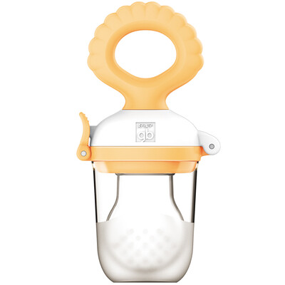 

Gb good kids food bite music baby molars tooth gelatin soothing food supplement baby fruit pacifier bite bag orange