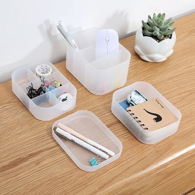 

Vilscijon simple simple multi-function desktop storage cosmetics desk storage stationery finishing box storage box large three-piece combination 2263