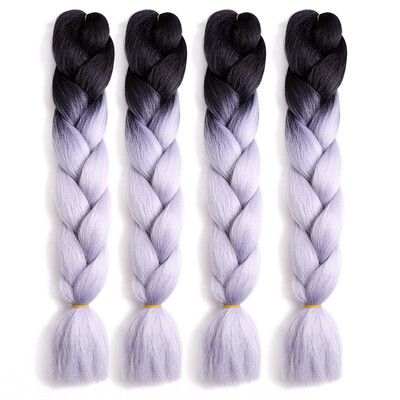 

63 Colors 4 piecelot Synthetic 2T3T4T High Temperature Fiber Ombre Braiding Hair 24 inch Jumbo Braids Hair Extensions
