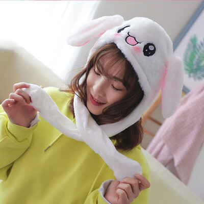 

Ban Zhanni vibrato rabbit hat rabbit ears hat pinch ears move hat magnet rabbit hat female second yuan cute airbag magnet lop ear rabbit hat female pink