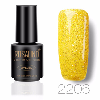 

ROSALIND Gel 1S 7ML Color Diamond Series Glitter Nail Gel Polish UV LED Soak-Off Nail Art Base Top Coat Needed gel lacquer