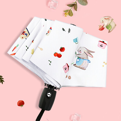 

Cmon rabbit kitchen vinyl automatic umbrella parasol sunscreen umbrella cute small black umbrella folding umbrella umbrella sun umbrella female anti-UV automatic umbrella