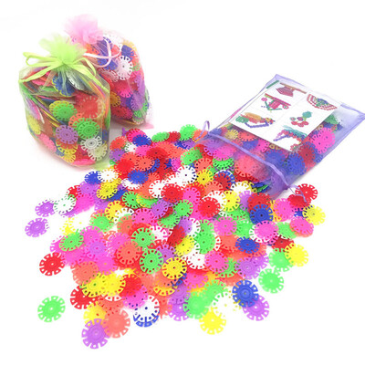 

ODILO 400 Pcs 3D Puzzle Jigsaw Plastic Snowflake Building Blocks Building Model Puzzle Educational Toys For Kids