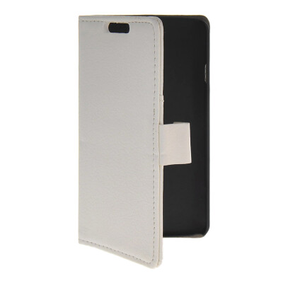 

MOONCASE Slim Leather Side Flip Wallet Card Holder Pouch with Kickstand Shell Back Case Cover for LG F70 White