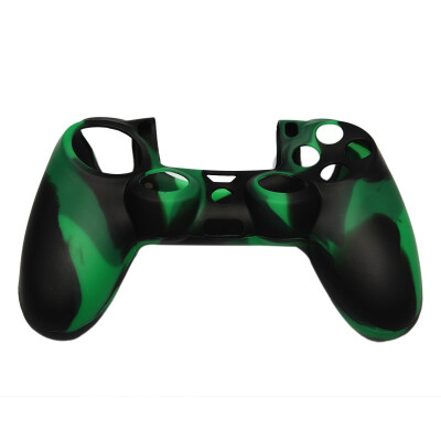 

Camouflage Silicone Rubber Protective Skin Cover for PS4 Controller Dark Green