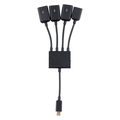 

4-портовый USB Power Micro зарядки OTG кабель для концентратора Android Tablet Smartphone Black