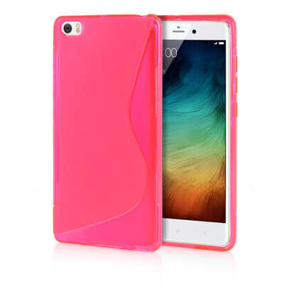 

MOONCASE  - Line Soft Flexible Silicone Gel TPU Skin Shell Back Case Cover for XiaoMi Mi Note Pro Hot pink