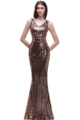 

Long Sequins Evening Dress Formal Prom Party Gown Bridesmaid Mermaid Dresses