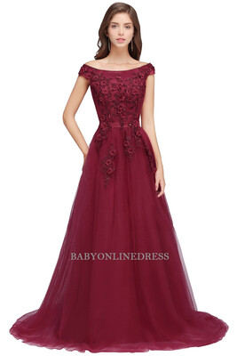 

Long Evening Dresses 3D Flower Beading Elegant Formal Gowns 2018 Hot Evening Party Dresses