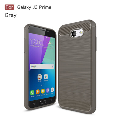 

Goowiiz Phone Case For Samsung Galaxy J3 PrimeJ3 2017Emerge US Fashion Slim Carbon Fiber TPU Soft Silicone
