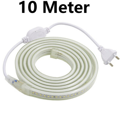 

Waterproof 220V Led Strip 2835 144LedsM With EU Power Adapter Flexible LED Tape Ribbon outdoor 1M 2M 5M 10M 15M 20M