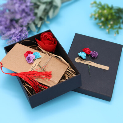

Extreme space JDKJ creative gift box DIY birthday gift box creative gift bag Valentines day gift business gift box world cover black tricolor flower