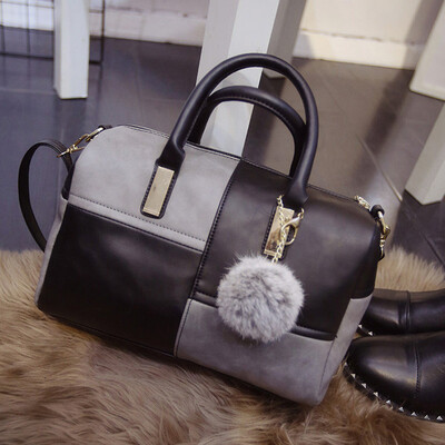 

Women leather bags 2016 new influx of Boston fashion handbags ladies large pendant handbag shoulder bag Messenger bag pillow bag