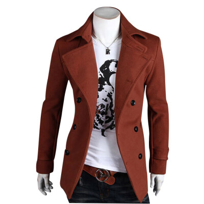 

Zogaa New Men's Wool Coat Autumn And Winter Double-breasted Casual