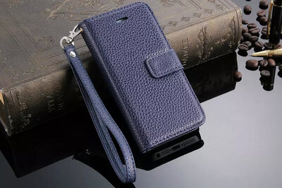 

мити Flip кожа личи зерна кожаный чехол для iPhone 5 iPhone 5G случае сумку с слот для карт и слинг