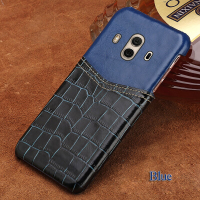 

Genuine Leather Phone Case For HUAWEI Mate 10 Case Crocodile Texture & Oil wax leather Back Cover For P9 P10 Plus Case