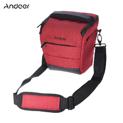 

Andoer Portable DSLR Camera Shoulder Bag Sleek Polyester Camera Case for 1 Camera 1 Lens&Small Accessories