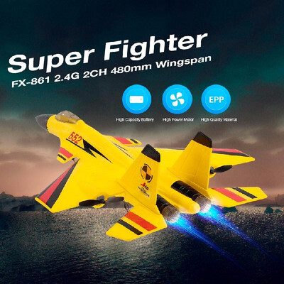 

FX-861 24G 2CH 480mm Wingspan Remote Control Fighter Fixed Wing with Light EPP RC Airplane Aircraft RTF