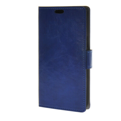 

MOONCASE Smooth PU Leather Flip Wallet Card Slot Bracket Back Case Cover for Samsung Galaxy J7 Blue