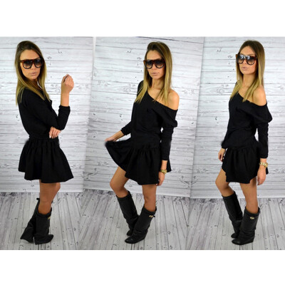 

Sleeve loose pocket sports bandage dress