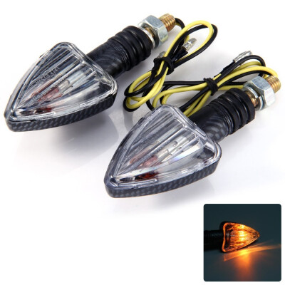 

2pcs 12V Motorcycle Arrow Shaped Amber Turn Signal Indicator Light Perfect for any street motorcycle Light color Amber