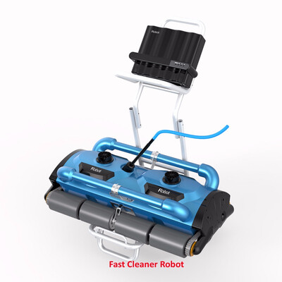 

Commercial Use Robotic Automatic pool cleaner Icleaner-200D with 40m Cable For Big Pool Size At least 1000m2 With Caddy cart