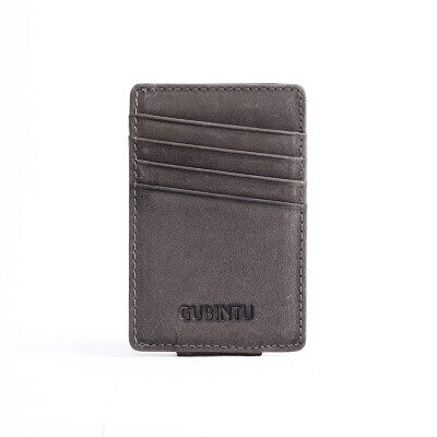 

Wallet Money Clip Credit Card holder ID Business Mens Genuine Leather