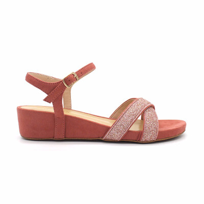 

Sandals Women Fish Mouth low Heels Wedge Sandals front cross straps Summer Bohemia Roman Sandals