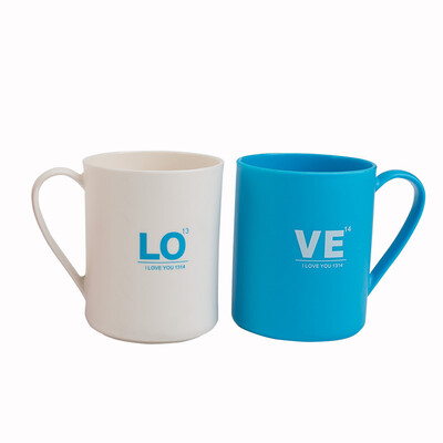 

Youqi Tanabata Valentines Day Couples Plastic Mouth Cup Toothbrush Cup Portable Mouth Cup Gift Set White Blue Set