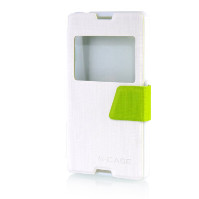 

MOONCASE View Window Leather Side Flip Pouch Ultra Slim Shell Back ЧЕХОЛ ДЛЯ Sony Xperia E3 White