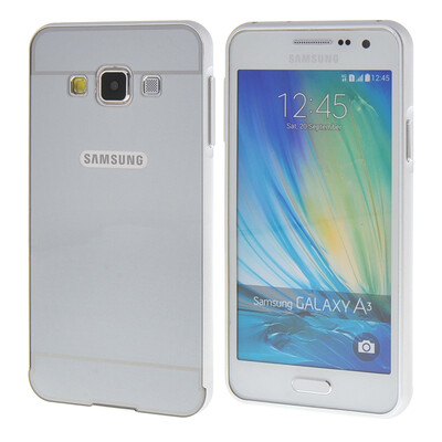 

MOONCASE Samsung Galsxy А3 Случай 2 В 1 жесткий бампер вставить обложка чехол для Samsung Galsxy A3 Серебряный