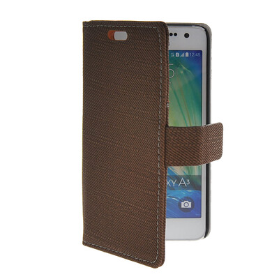 

MOONCASE Slim Leather Side Flip Wallet Card Slot Pouch with Kickstand Shell Back чехол для Samsung Galaxy A3 Coffee