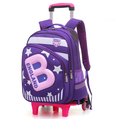 

Removable School Backpack Trolley 26 Wheel Girl travel Bags Waterproof Wheeled Children Schoolbag Fashion Boys Kids Luggage Bag