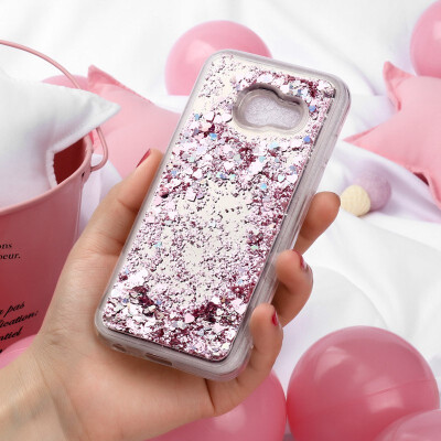 

Akabeila Cover for Samsung Galaxy A3 2017 Case Soft Mirror Dynamic Glitter Phone Protector Cover Shell A320F A320FDS