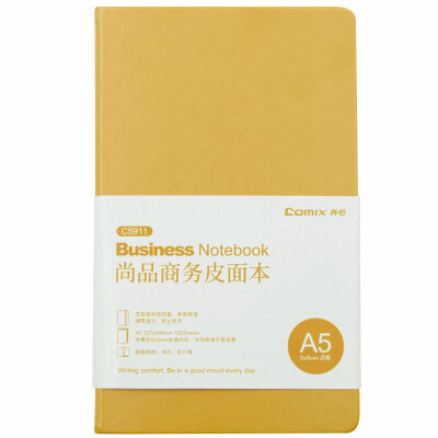 

Coix C5911 A5 Business Leather Notebook Diary Creative Notepad 122 Yellow