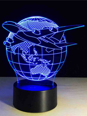 

AINA 7 color plane earth night light