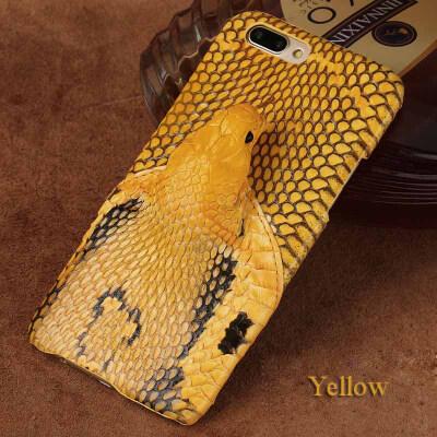 

Genuine Leather Phone Case For OPPO R11 Plus Case Snake Head Back Cover For R9 R9s Plus Case