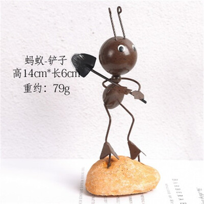 

Creative cute iron ant small furnishings home miniature garden accessories living room bookcase home decoration animal crafts